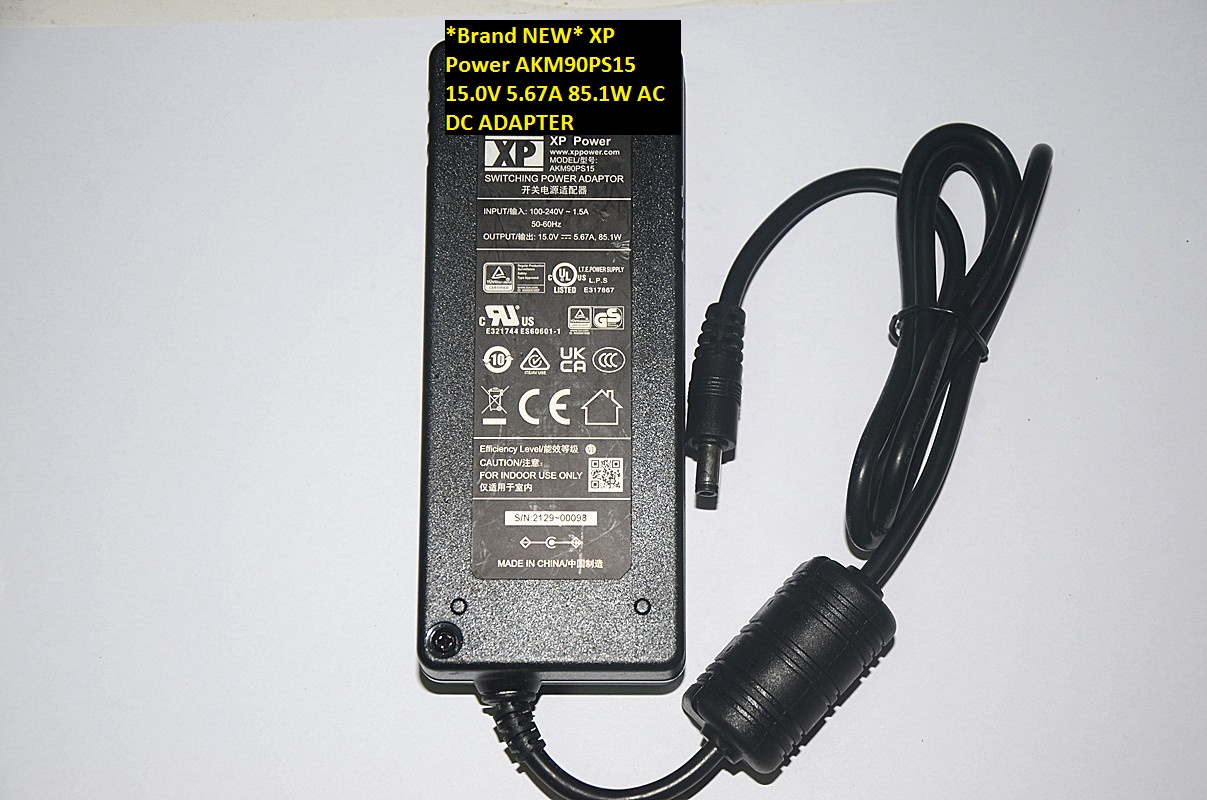*Brand NEW* XP Power AC100-240V AKM90PS15 85.1W 15.0V 5.67A AC DC ADAPTER *Brand NEW* XP Power AC100-240V AKM90PS15 85.1W 15.0V 5.67A AC DC ADAPTER